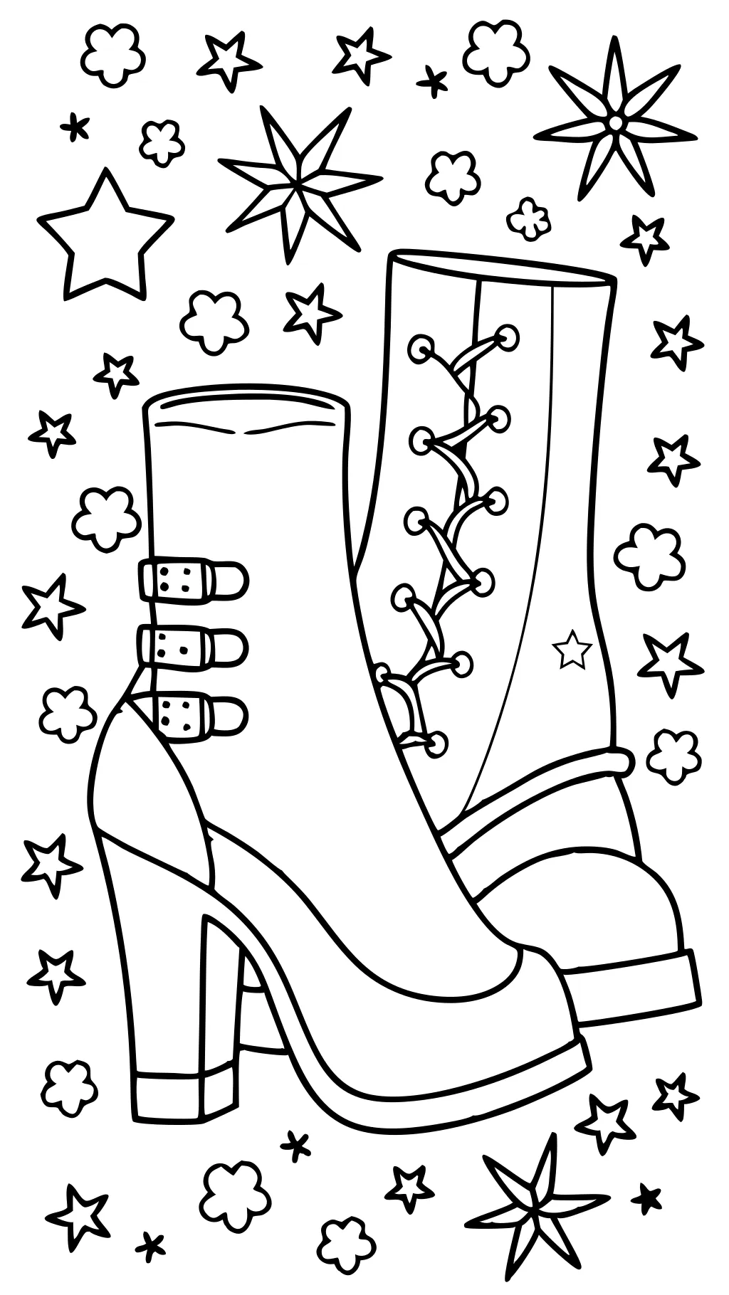 botas para colorear